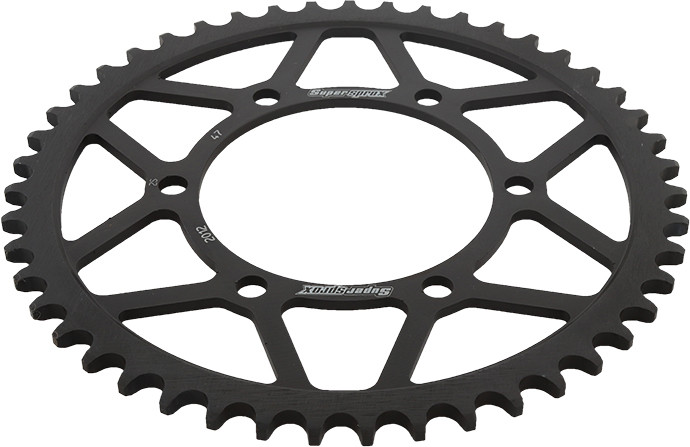Supersprox Rear Sprocket Steel 47T-525 Blk Tri - RFE-2012-47-BLK