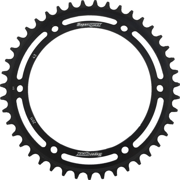 Supersprox Rear Sprocket Steel 43T-530 Blk Tri - RFE-2011-43-BLK