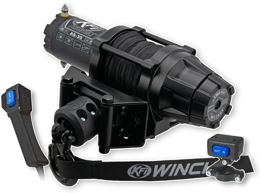 Kfi 3500Lb Synthetic Assualt Series Winch - AS-35