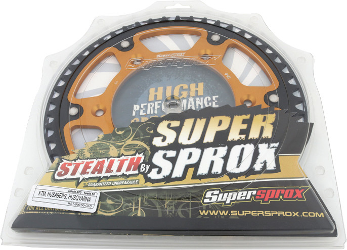 Supersprox Rear Stealth Sprocket Alu/Stl 50T-520 Gld Hus/Husq/Ktm - RST-990-50-GLD