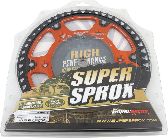 Supersprox Rear Stealth Sprocket Alu/Stl 50T-520 Org Hus/Husq/Ktm - RST-990-50-ORG