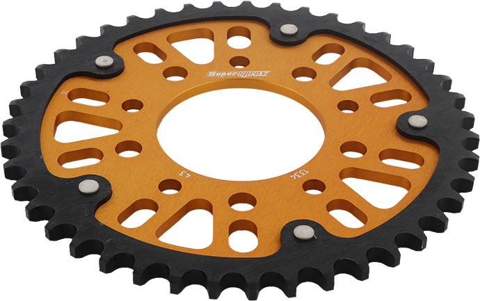 Supersprox Rear Stealth Sprocket Alu/Stl 43T-530 Gld Hon/Tri - RST-1334-43-GLD