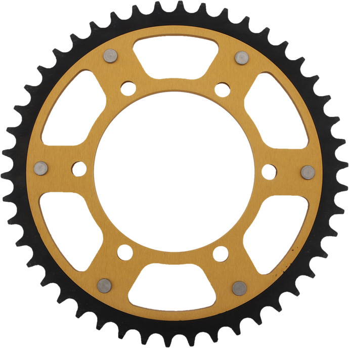 Supersprox Rear Stealth Sprocket Alu/Stl 46T-520 Gld Hon/Kaw/Yam - RST-486-46-GLD