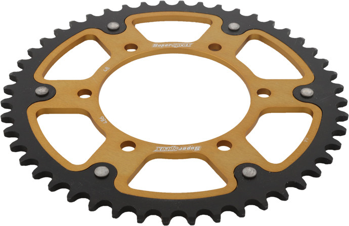 Supersprox Rear Stealth Sprocket Alu/Stl 48T-520 Gld Hon/Kaw/Yam - RST-486-48-GLD