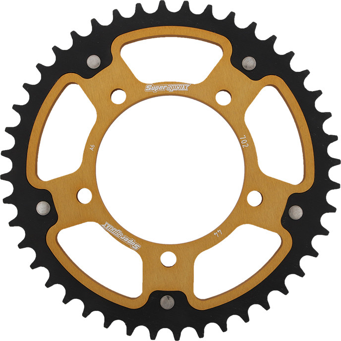 Supersprox Rear Stealth Sprocket Alu/Stl 44T-525 Gld Apr - RST-702-44-GLD