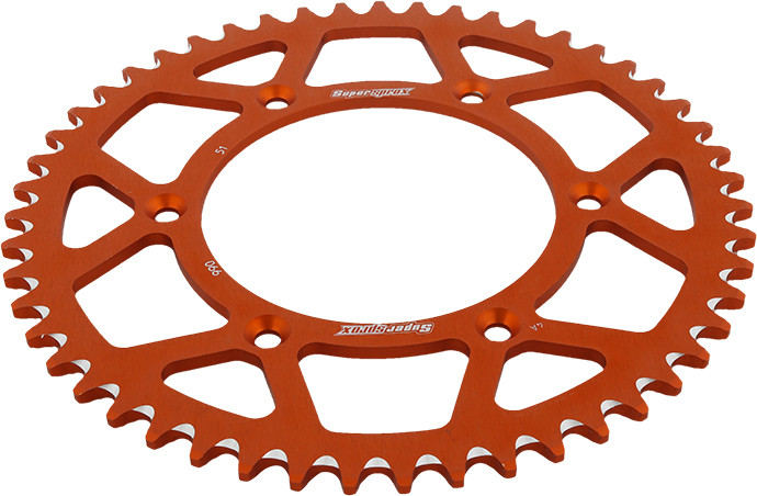 Supersprox Rear Sprocket Aluminum 51T-520 Org Husq/Ktm - RAL-990-51-ORG
