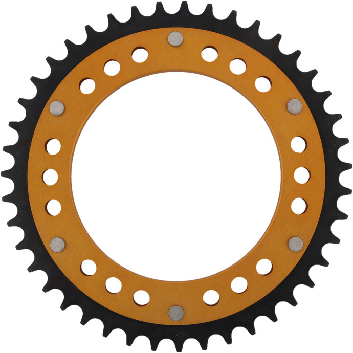 Supersprox Rear Stealth Sprocket Alu/Stl 43T-530 Gld Hon - RST-1306-43-GLD