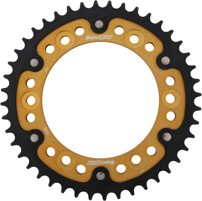 Supersprox Rear Stealth Sprocket Alu/Stl 44T-530 Gld Hon - RST-1306-44-GLD