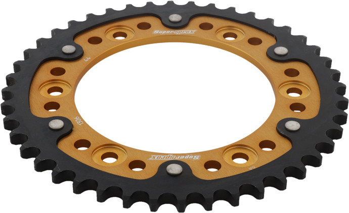 Supersprox Rear Stealth Sprocket Alu/Stl 44T-530 Gld Hon - RST-1306-44-GLD