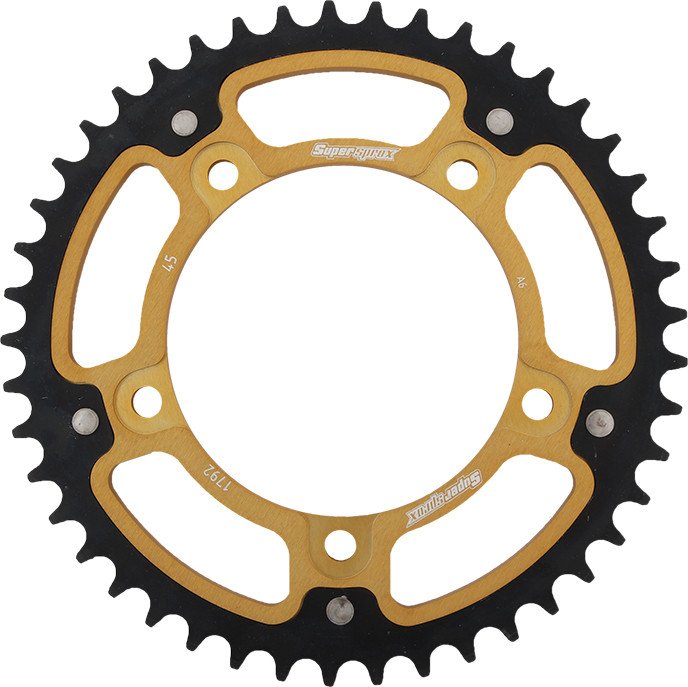 Supersprox Rear Stealth Sprocket Alu/Stl 45T-525 Gld Suz/Tri - RST-1792-45-GLD