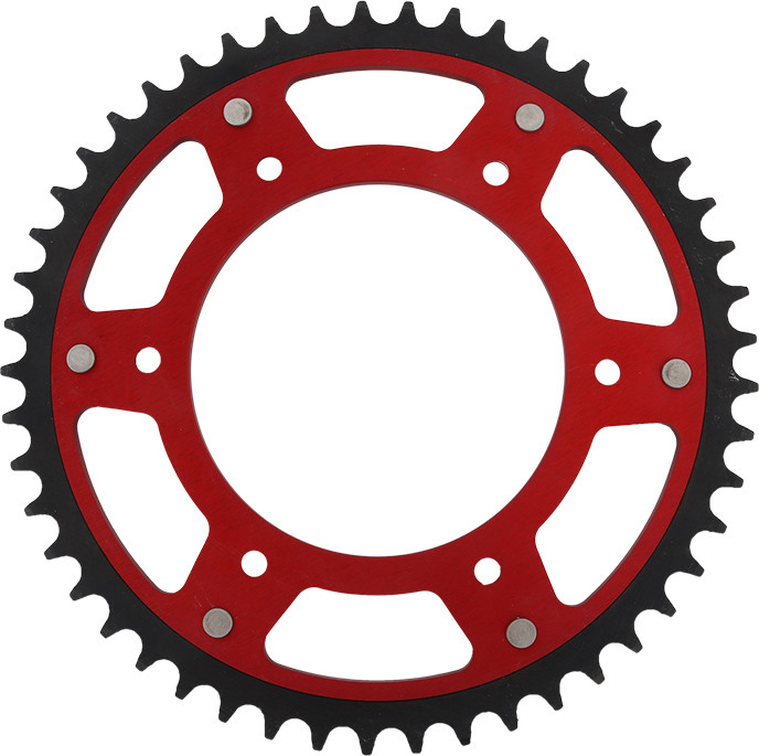 Supersprox Rear Stealth Sprocket Alu/Stl 49T-520 Red Hon - RST-210-49-RED