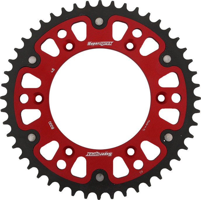 Supersprox Rear Stealth Sprocket Alu/Stl 48T-520 Red Beta - RST-8000-48-RED