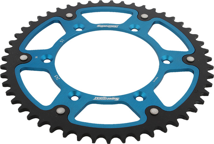 Supersprox Rear Stealth Sprocket Alu/Stl 51T-520 Blu Yam - RST-245-51-BLU