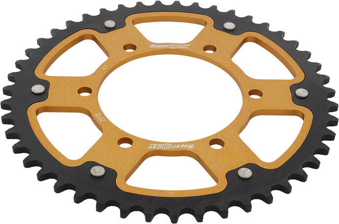 Supersprox Rear Stealth Sprocket Alu/Stl 47T-520 Gld Tri - RST-2013-47-GLD