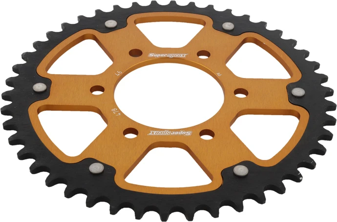 Supersprox Rear Stealth Sprocket Alu/Stl 46T-520 Gld Kaw - RST-478-46-GLD