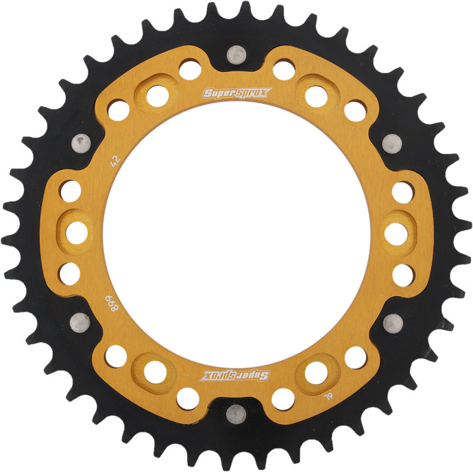 Supersprox Rear Stealth Sprocket Alu/Stl 42T-525 Gld Ktm - RST-899-42-GLD
