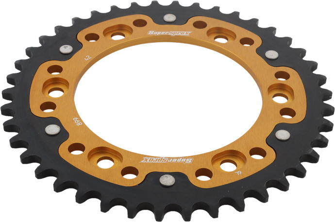 Supersprox Rear Stealth Sprocket Alu/Stl 42T-525 Gld Ktm - RST-899-42-GLD