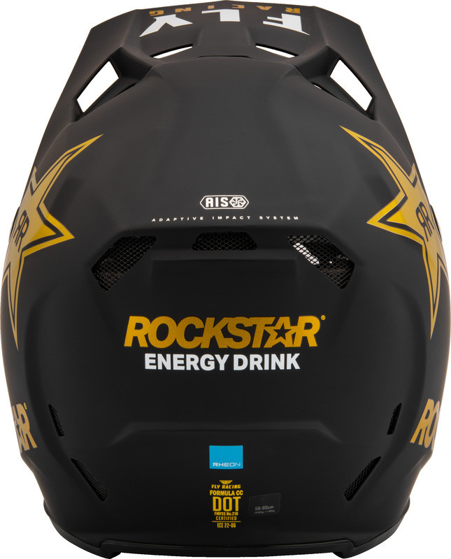 Fly Racing Formula Cc Rockstar Matte Black Gold Helmet