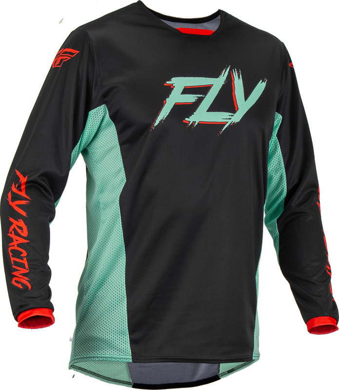 Fly Racing Kinetic S.E. Rave Black Mint Red Jersey