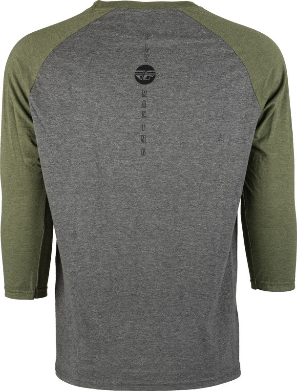 Fly Racing Renegade 3 4 Sleeve Tan Heather Olive Shirt