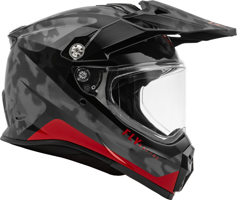 Fly Racing Trekker Pulse Black Camo Red Helmet