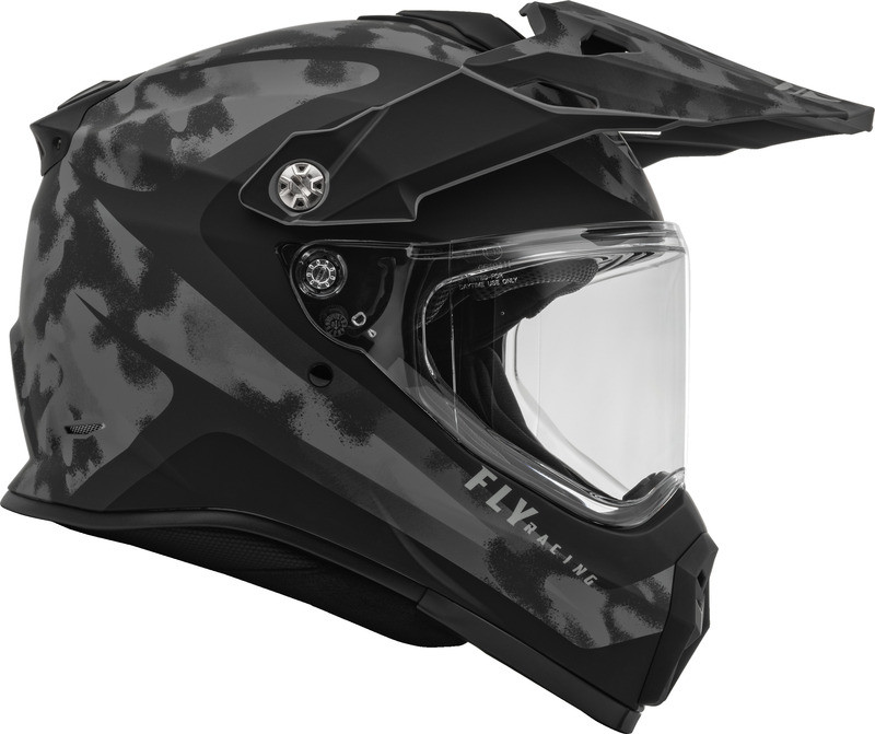 Fly Racing Trekker Pulse Matte Grey Black Camo Helmet