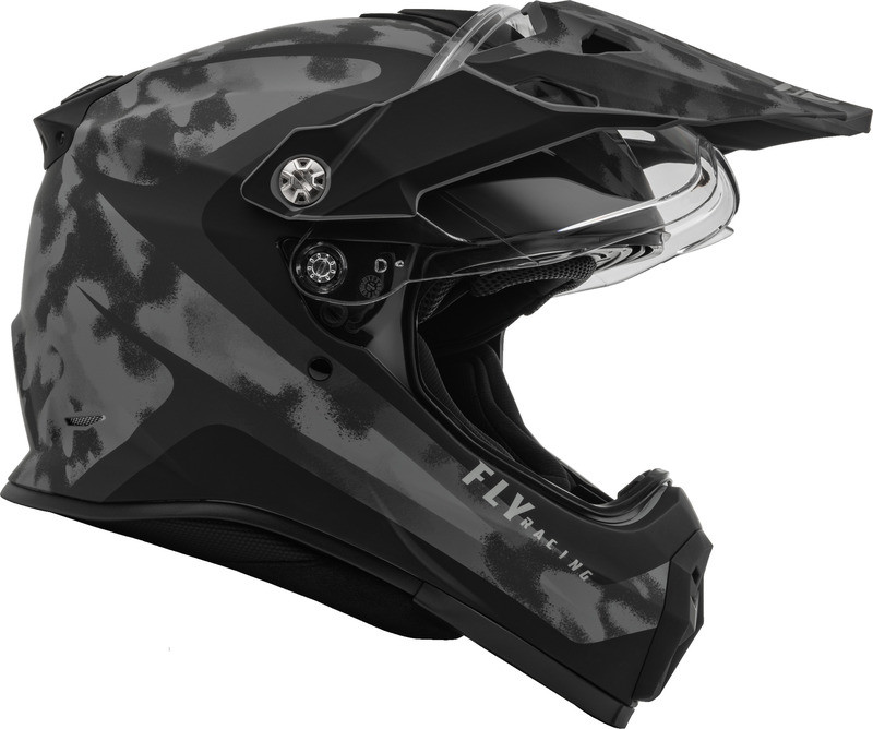 Fly Racing Trekker Pulse Matte Grey Black Camo Helmet