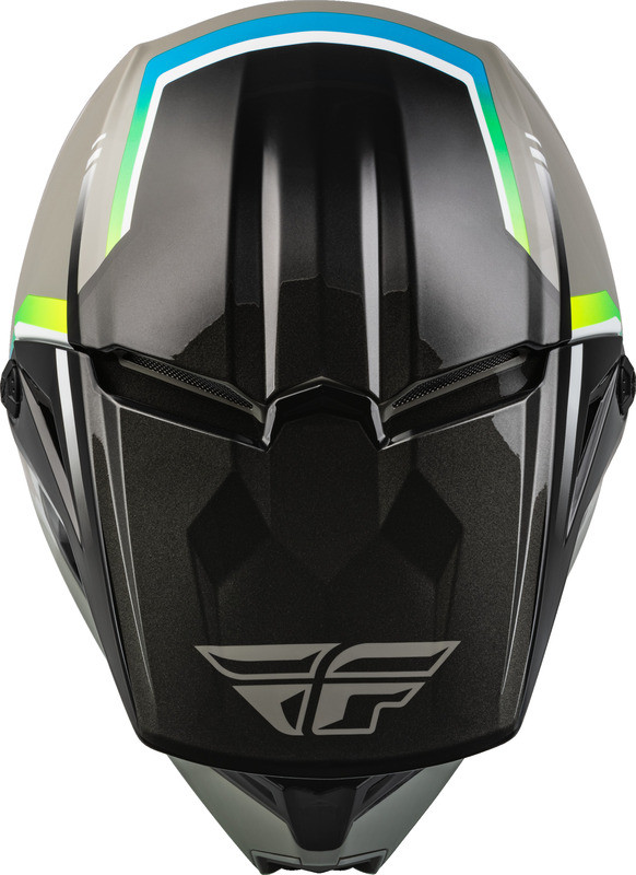 Grey Racing Helmet Fly Racing Kinetic Vision Grey Black Helmet - Speed Addicts