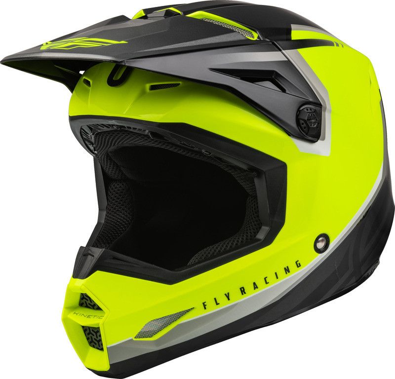 Fly Racing Kinetic Vision Hi-Vis Black Helmet