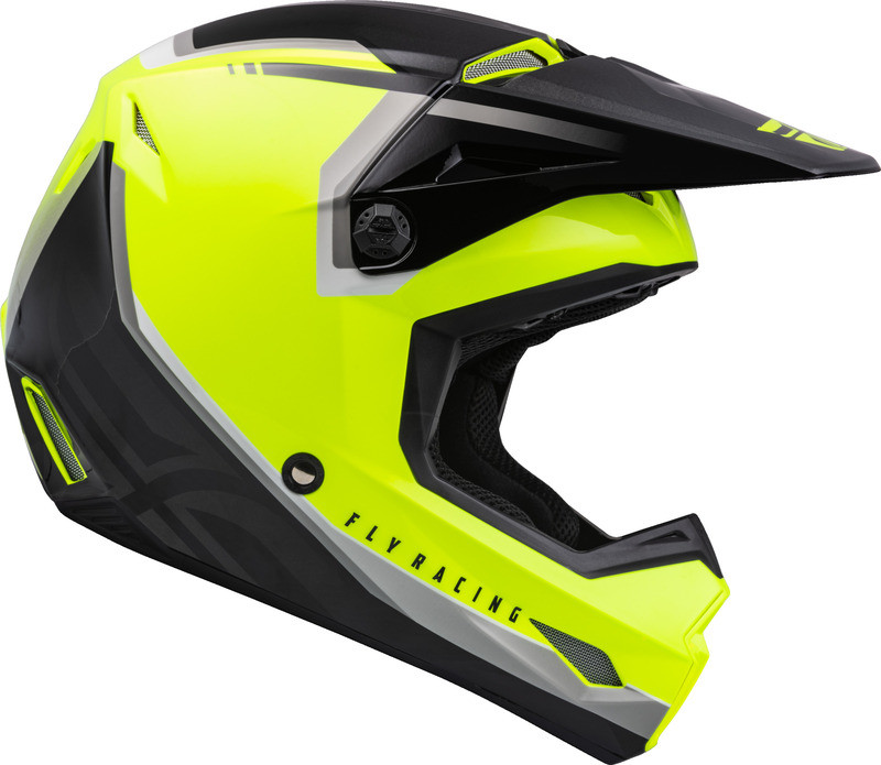 Fly Racing Kinetic Vision Hi-Vis Black Helmet