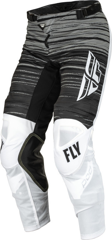 Fly Racing Kinetic Mesh White Black Grey Pants