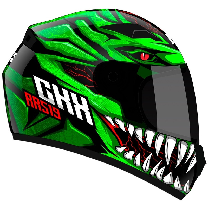 CKX RR519Y Predator Green Youth Helmet