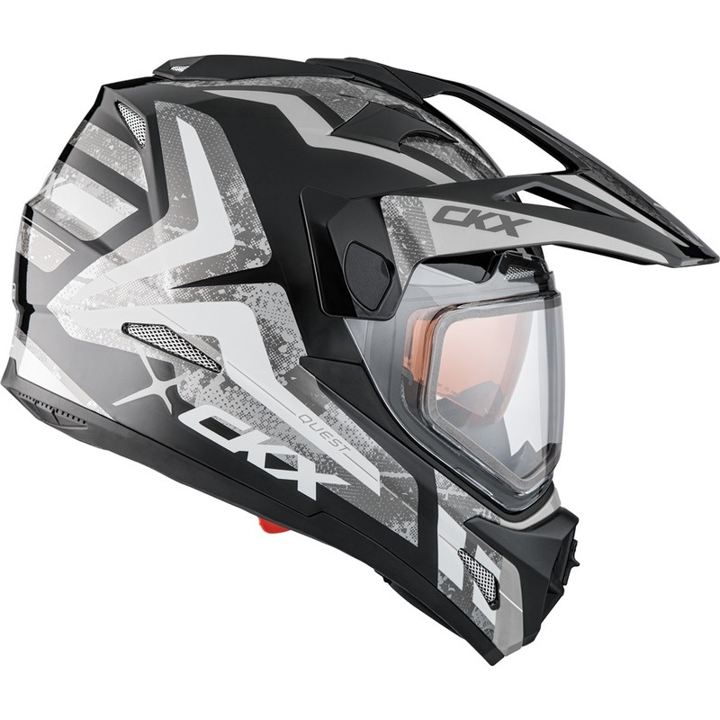 CKX Quest Prime Silver Dual Lens Helmet