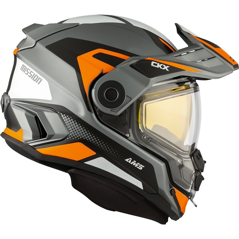 CKX Mission AMS Optic Matte Orange Dual Lens Helmet
