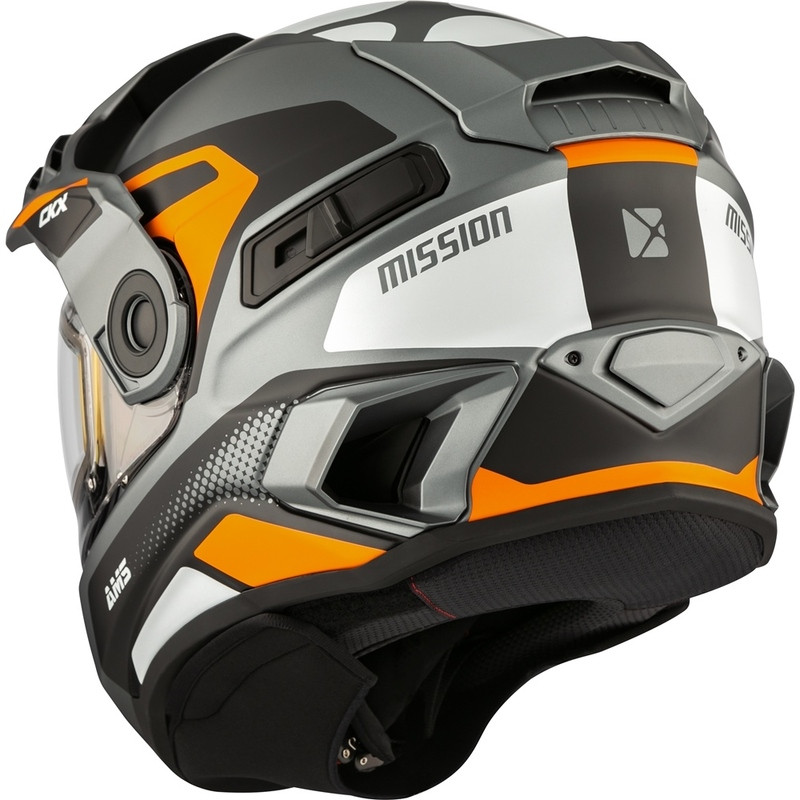 CKX Mission AMS Optic Matte Orange Dual Lens Helmet