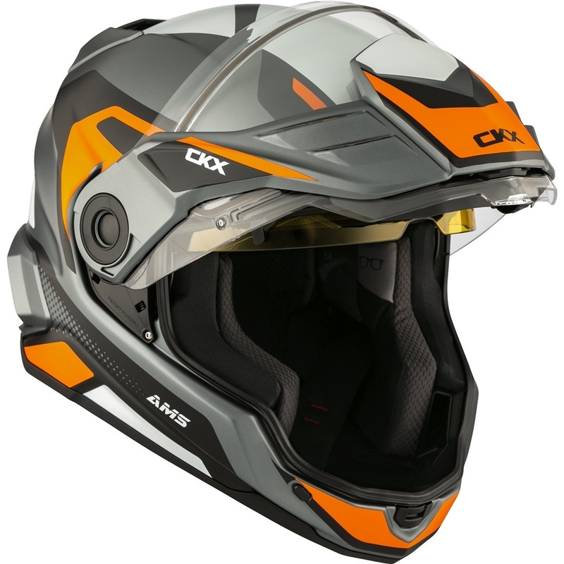 CKX Mission AMS Optic Matte Orange Dual Lens Helmet