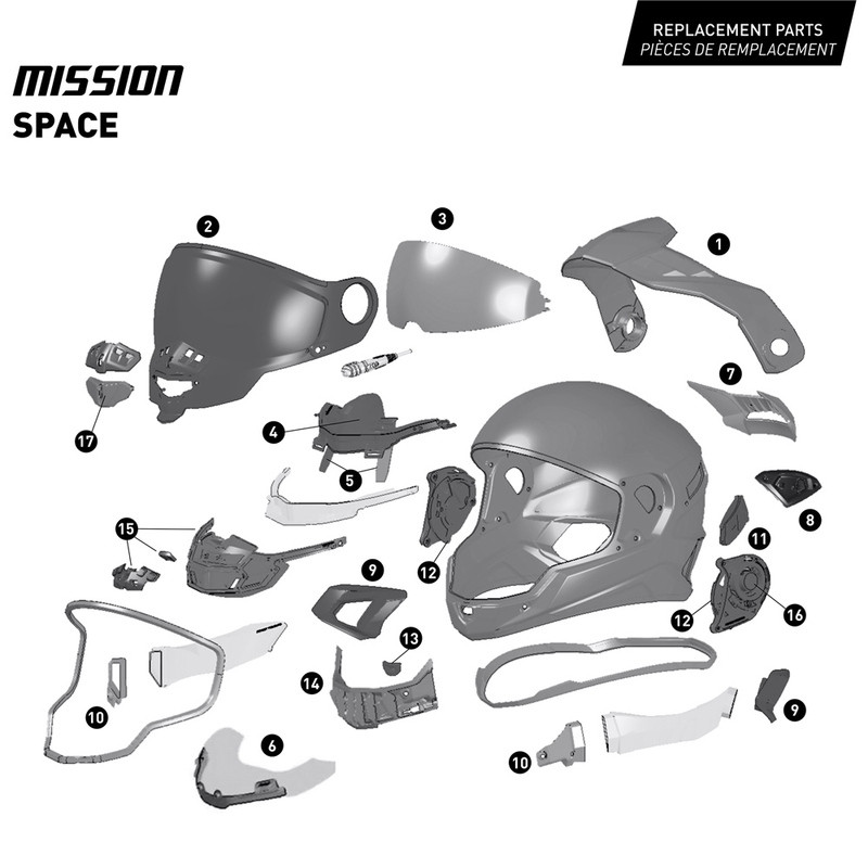 CKX Mission AMS Space Gray Electric Helmet