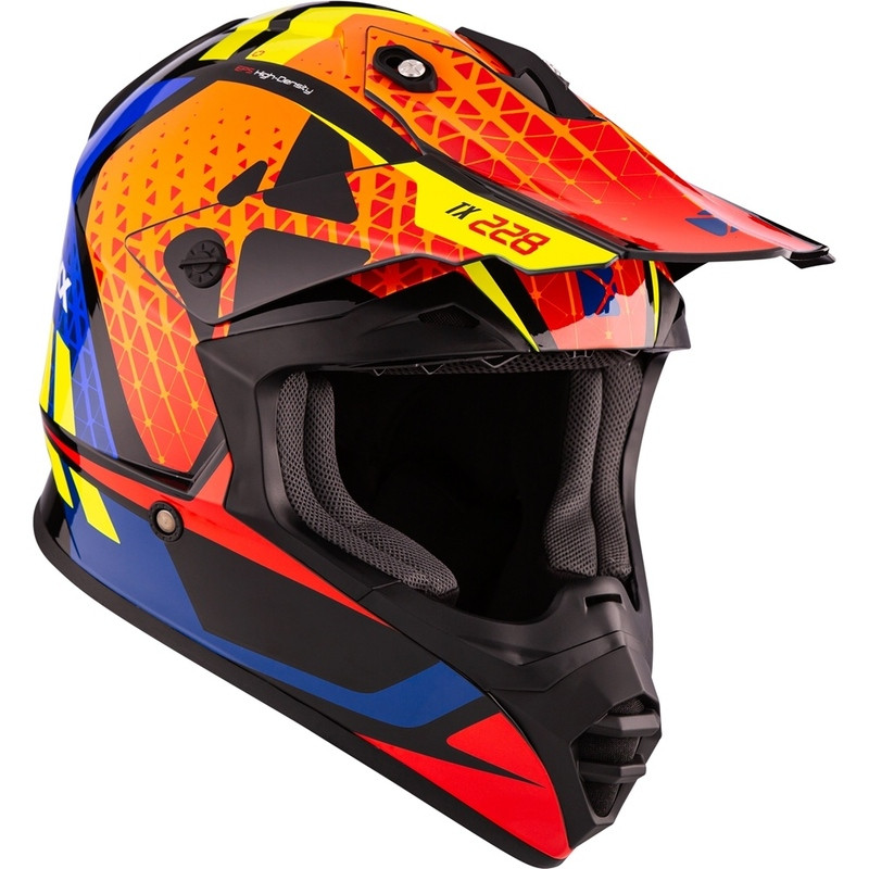 CKX TX228 Race Orange Yellow Helmet