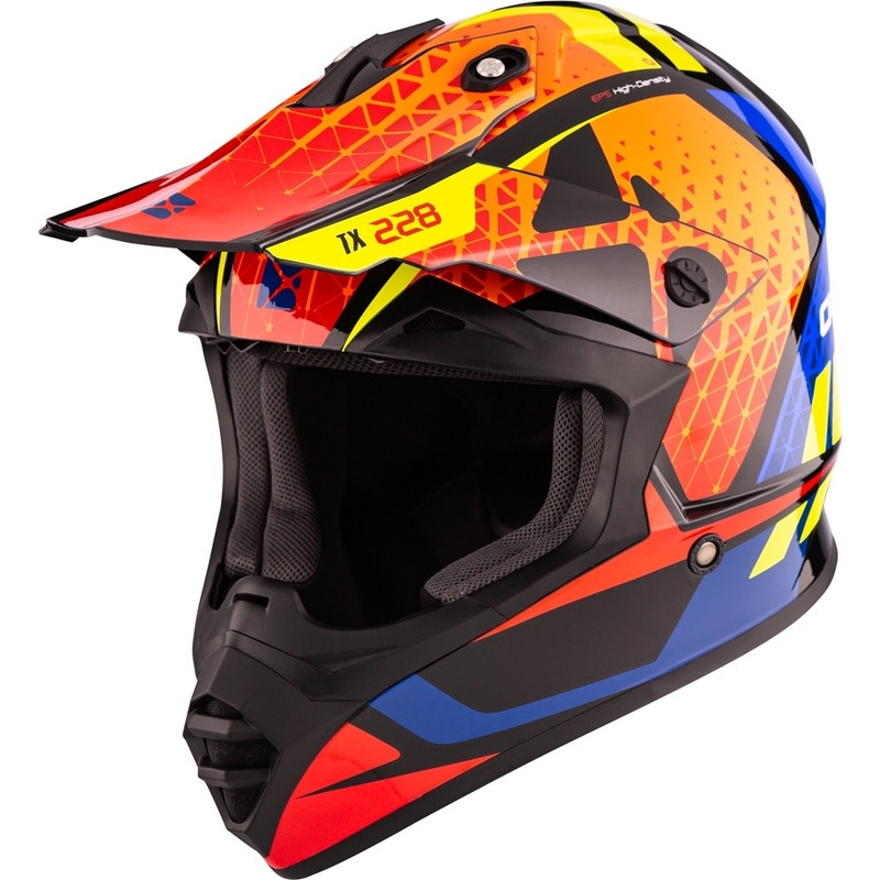 CKX TX228 Race Orange Yellow Helmet