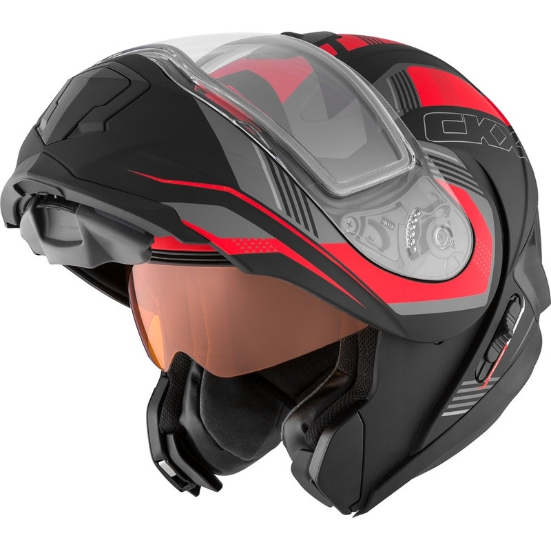 CKX Tranz 1.5 AMS Omeg Matte Red Dual Lens Helmet