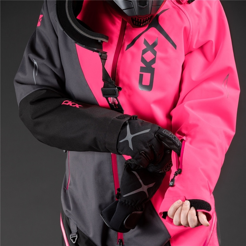 CKX Elevation Black Charcoal Pink One-Piece Womens Suit