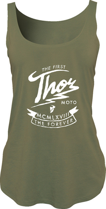 Thor Women's Thunder Military Green Tank Top