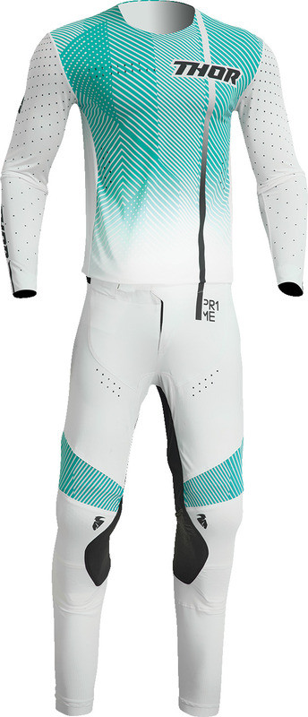 Thor Prime Tech White Teal Jersey