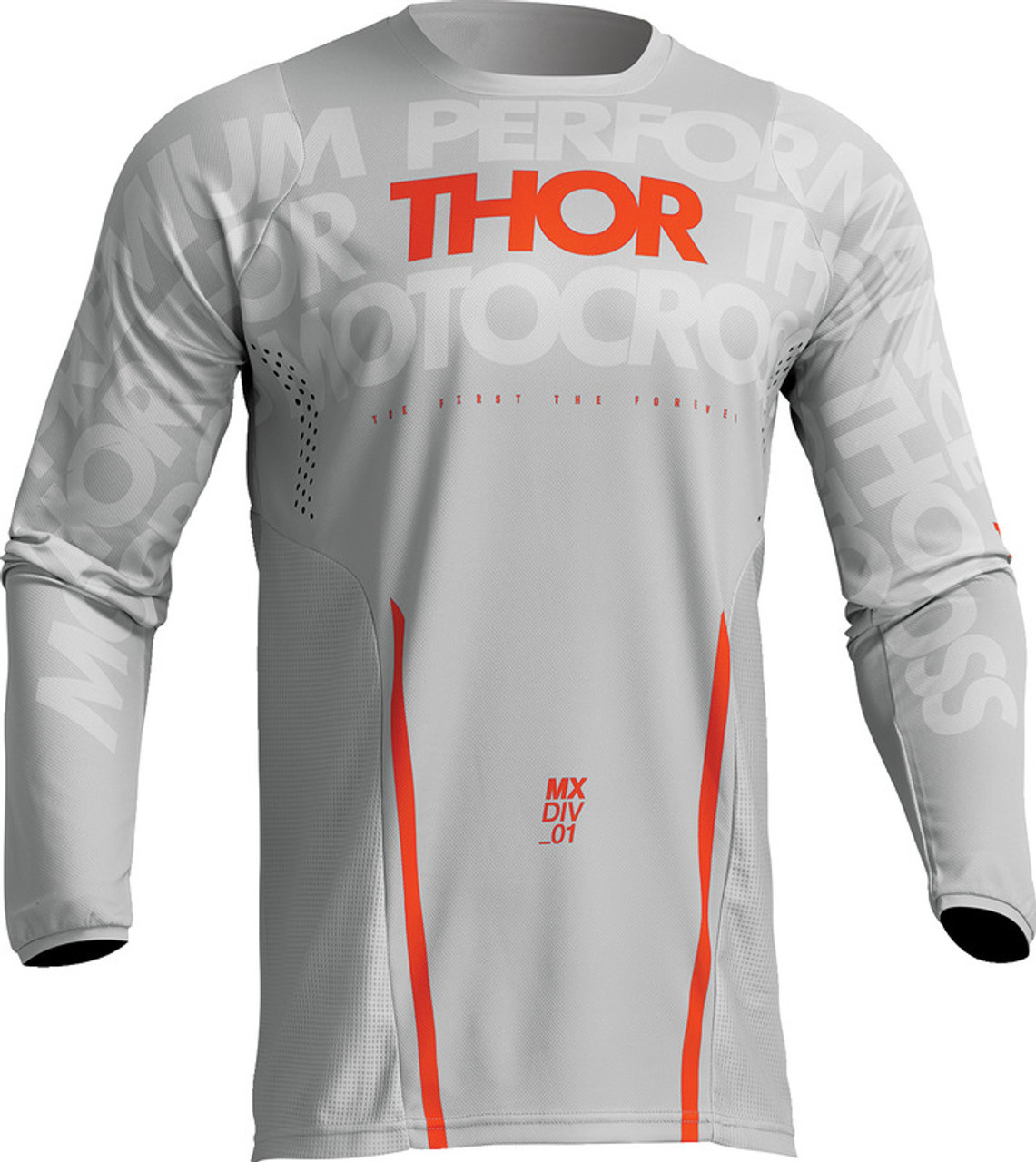 Thor Pulse Mono Gray Orange Jersey - Speed Addicts