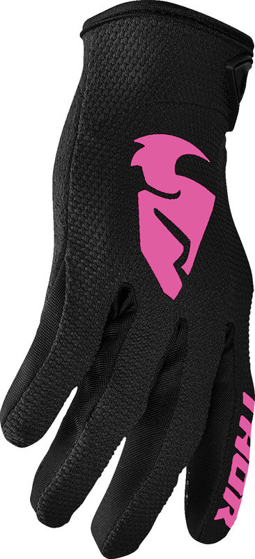 Thor Women's Sector Black Pink Gloves