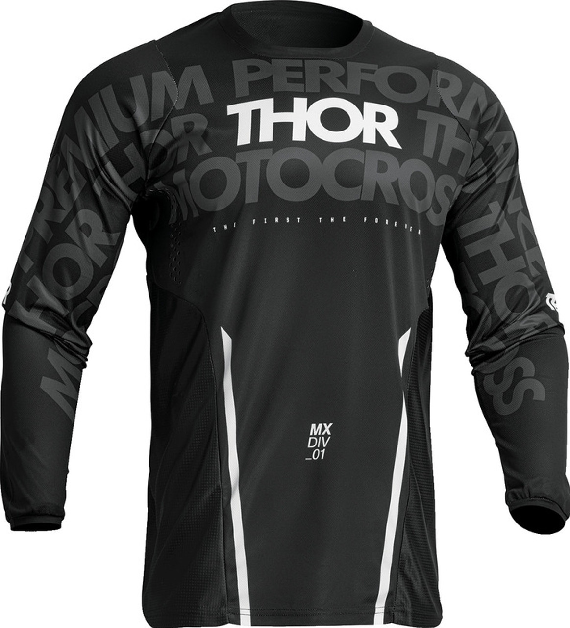 Thor Pulse Mono Black White Jersey - Speed Addicts