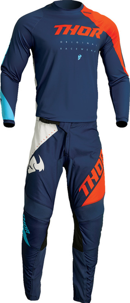 Thor Youth Sector Edge Navy Orange Jersey