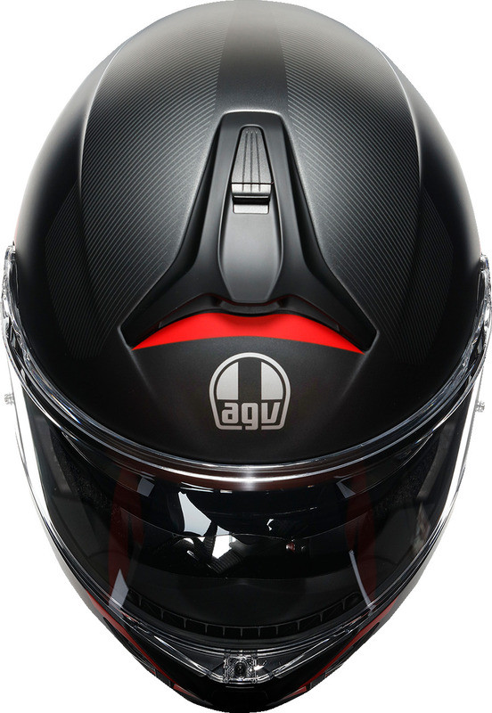 AGV Tourmodular Frequency Gunmetal Red Helmet