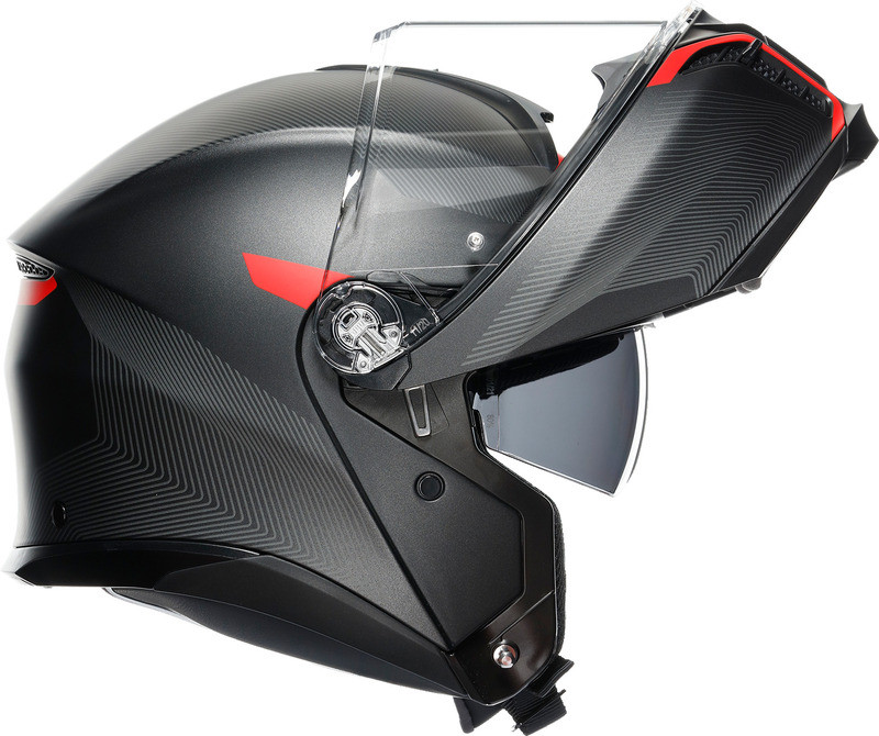 AGV Tourmodular Frequency Gunmetal Red Helmet