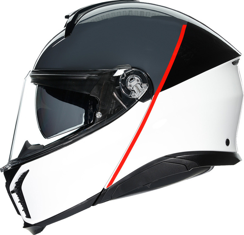 AGV Tourmodular Balance White Gray Red Helmet